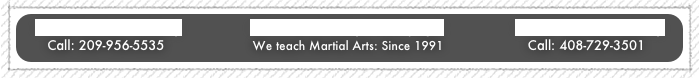  Click: Stockton Academy                 Click: KarateToday (home page)                  Click: San Jose Academy
      Call: 209-956-5535                      We teach Martial Arts: Since 1991                     Call: 408-729-3501