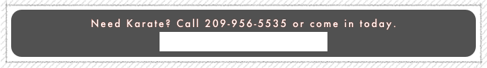 Need Karate? Call 209-956-5535 or come in today.
[ Click here for home page ]